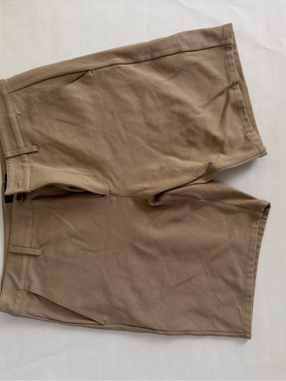 PAIGE Men's Tan Flat-Front Stretch Shorts